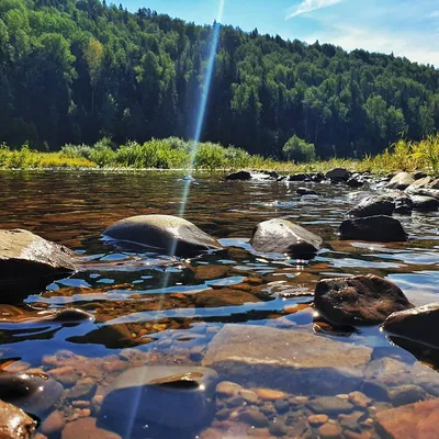 Фотография Реки Усьва - прекрасный фон для рабочего стола