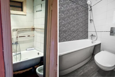 Маленькая ванная комната: фото перед и после ремонта