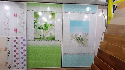 Фото ремонта в ванной комнате с панелями ПВХ в разных размерах