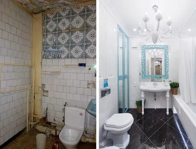 Ремонт ванной комнаты до и после: фотографии в хорошем качестве