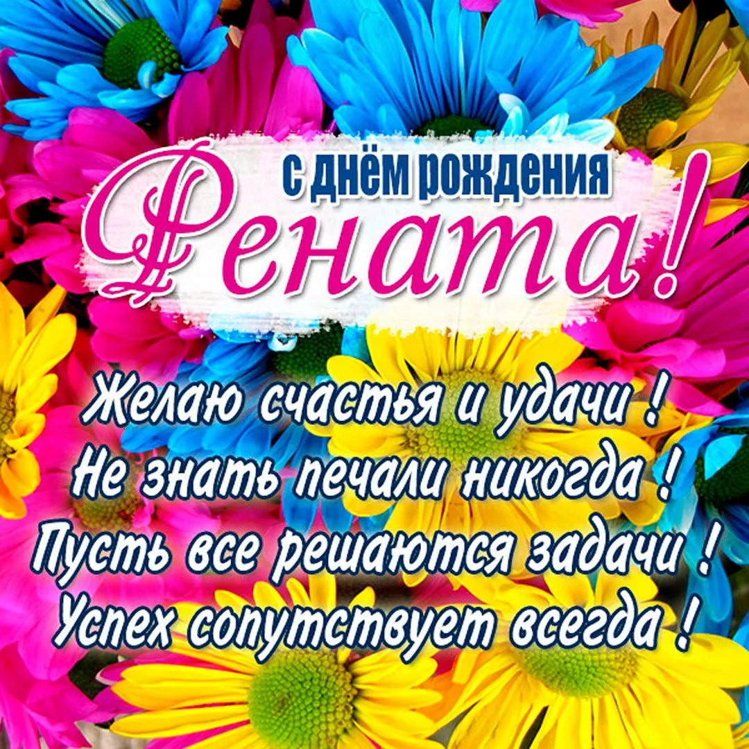 Поздравления с Днём Рождения Рената 🌸 Стихи, от Путина (звуковое) на телефон, проза, открытки