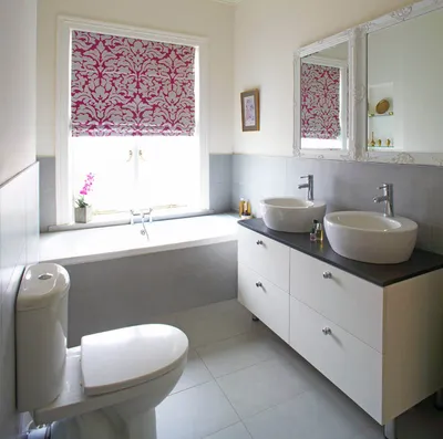 Фото римских штор в ванной комнате с возможностью выбора размера