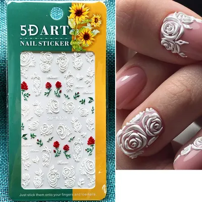 Рисунки на ногтях в виде розы: выберите png