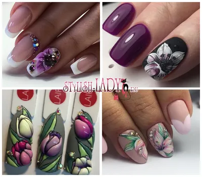 Рисунки на ногтях в виде розы: выбирайте png