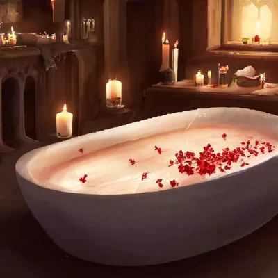 Фотографии романтической ванны в JPG формате