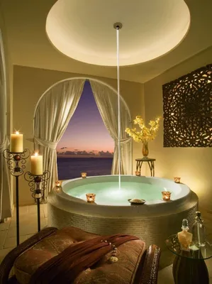 Фотографии романтической ванны с дополнительной информацией