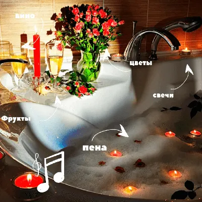 Ванна с романтической атмосферой