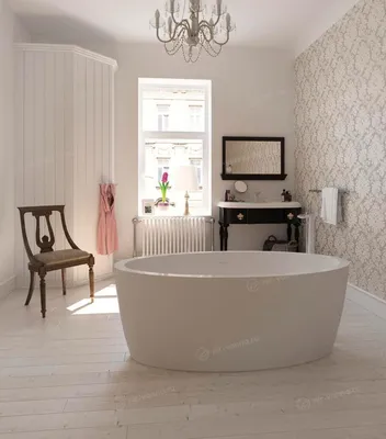 Фото романтической ванны с цветочными лепестками