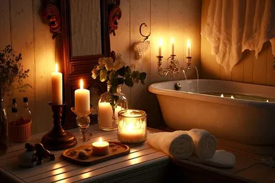 Романтический вечер в ванной: идеальное место для релаксации и романтических встреч