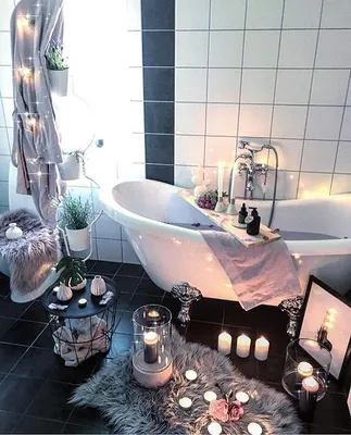 Фотографии: создание атмосферы романтического вечера в ванной