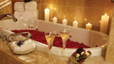 Расслабление и романтика в ванной комнате: фото галерея