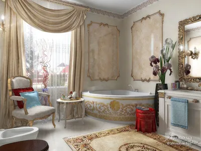 Изображение роскошной ванной комнаты в 4K разрешении