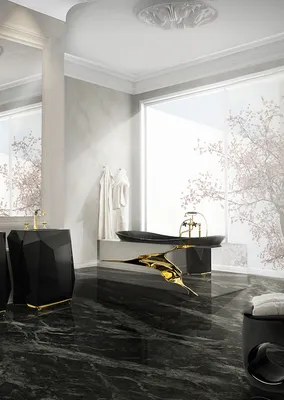 Новые фото роскошной ванной комнаты в разных ракурсах