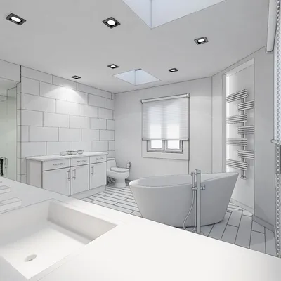 Уникальный интерьер роскошной ванной комнаты
