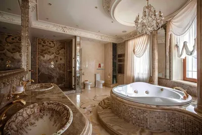 Ванная комната роскошного отеля: фото идеального комфорта
