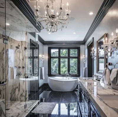 Ванная комната в стиле роскошного спа-салона: фото идеального релакса
