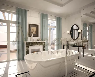 Роскошная ванная комната с панорамным видом: фото идеального релакса