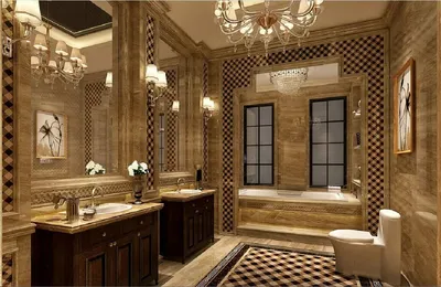 Ванная комната роскошного курортного отеля: фото идеального уюта