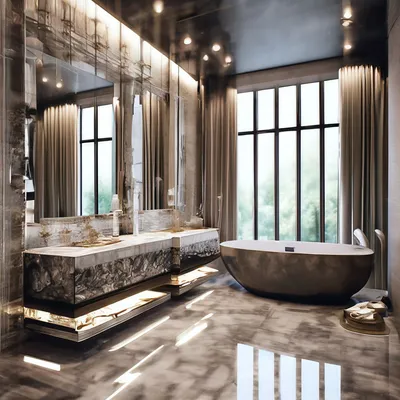 Фотографии роскошных ванных комнат с минималистичным стилем