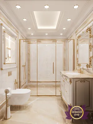 Роскошная ванная комната с роскошными аксессуарами: фото идеального стиля
