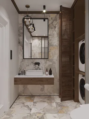 Изображение ванной комнаты с прекрасным дизайном