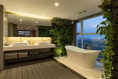 Картинка ванной комнаты с элегантным интерьером
