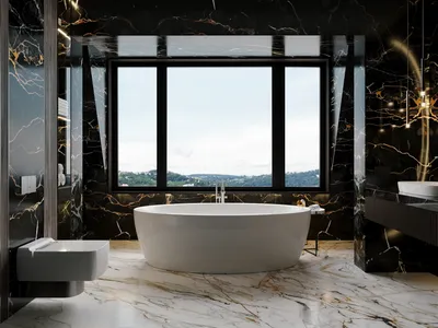 Фото роскошной ванной комнаты в Full HD качестве