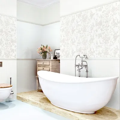Фото ванной комнаты с керамической плиткой разных текстур