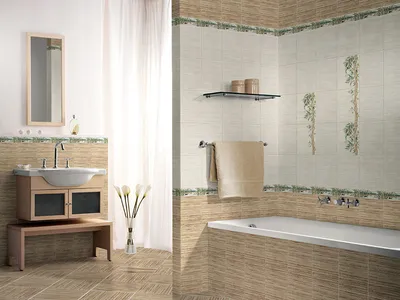 Фото ванной комнаты с керамической плиткой для вдохновения