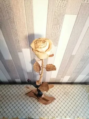 Роза из дерева своими руками: фото процесса создания