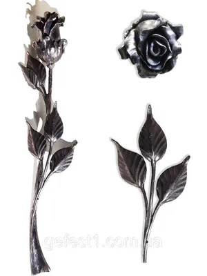 Фото великолепной металлической розы для скачивания