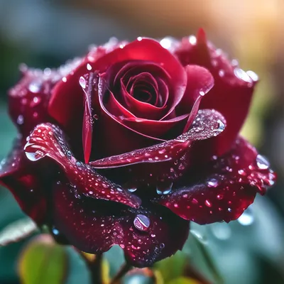 Скачайте эту прекрасную фотографию розы с каплями вебп