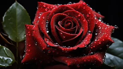 Отличная фотография розы с капельками воды