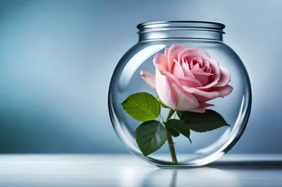 Изысканная роза в стеклянной банке: определите нужный размер