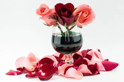 Фото розы в бокале: прекрасное проявление живописи природы
