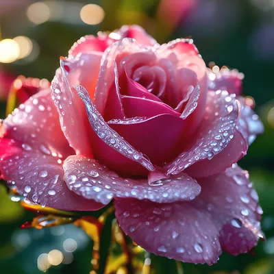 Роза в росе - фото в высоком разрешении