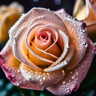 Картина розы в росе - формат png для загрузки