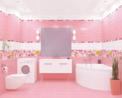 Розовая ванная: фотографии для дизайнеров в HD качестве