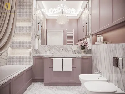 Розовая ванная: красота и изысканность в одном фото