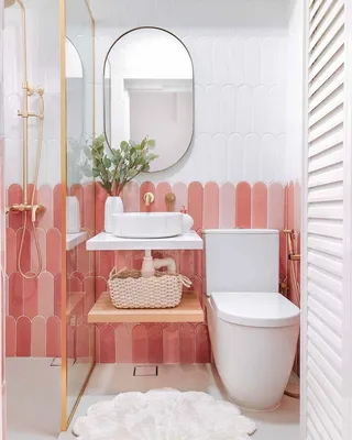 Ванная комната в розовых тонах: идеальное место для релаксации