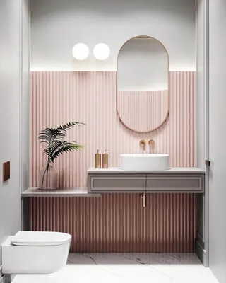 Розовая ванная: релаксация и уход за собой в стильной обстановке