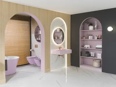 Розовая ванная: место, где рождаются самые яркие идеи