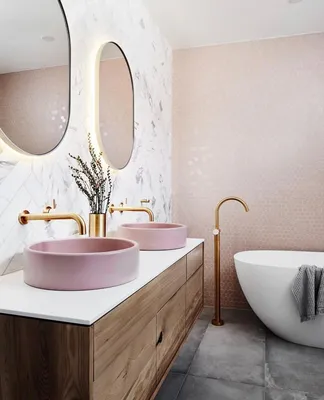 Розовая ванная: место, где сбываются мечты о релаксации