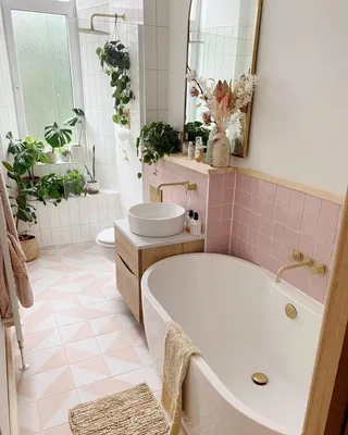 Розовая ванная: современные фотографии для дизайнеров