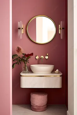 Фотографии розовой ванной