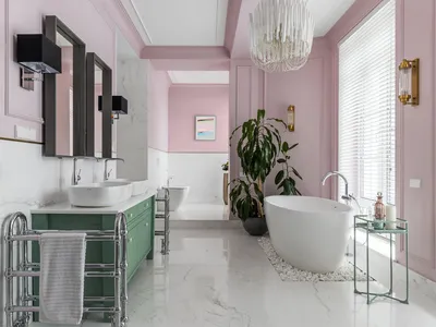 Арт розовой ванны