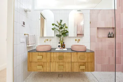Розовая ванная: уникальные картинки