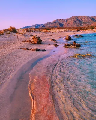 Фотографии с Розового пляжа Крита: место, где время останавливается