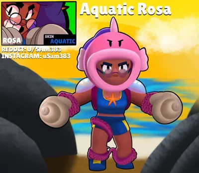 Exquisite and captivating roses of Rosa from Brawl Stars (JPG)