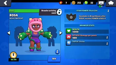 Marvelous images of Rosa from Brawl Stars available in WEBP format